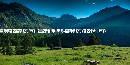 搞笑精辟短句 最新幽默搞笑短(精选1句)